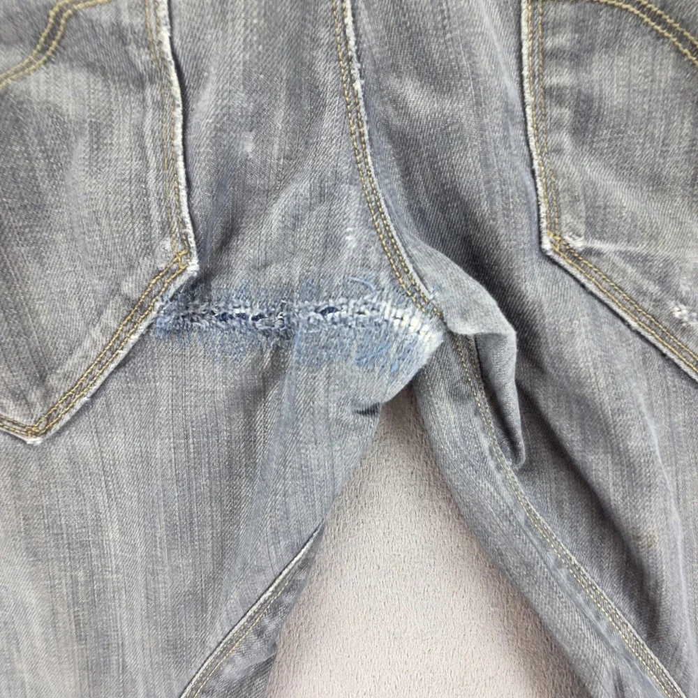 Vintage Levis Engineered Jeans Mens 31x32 Gray Buckle Back Twisted Button Fly